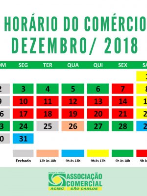 HORÁRIO DO COMÉRCIO